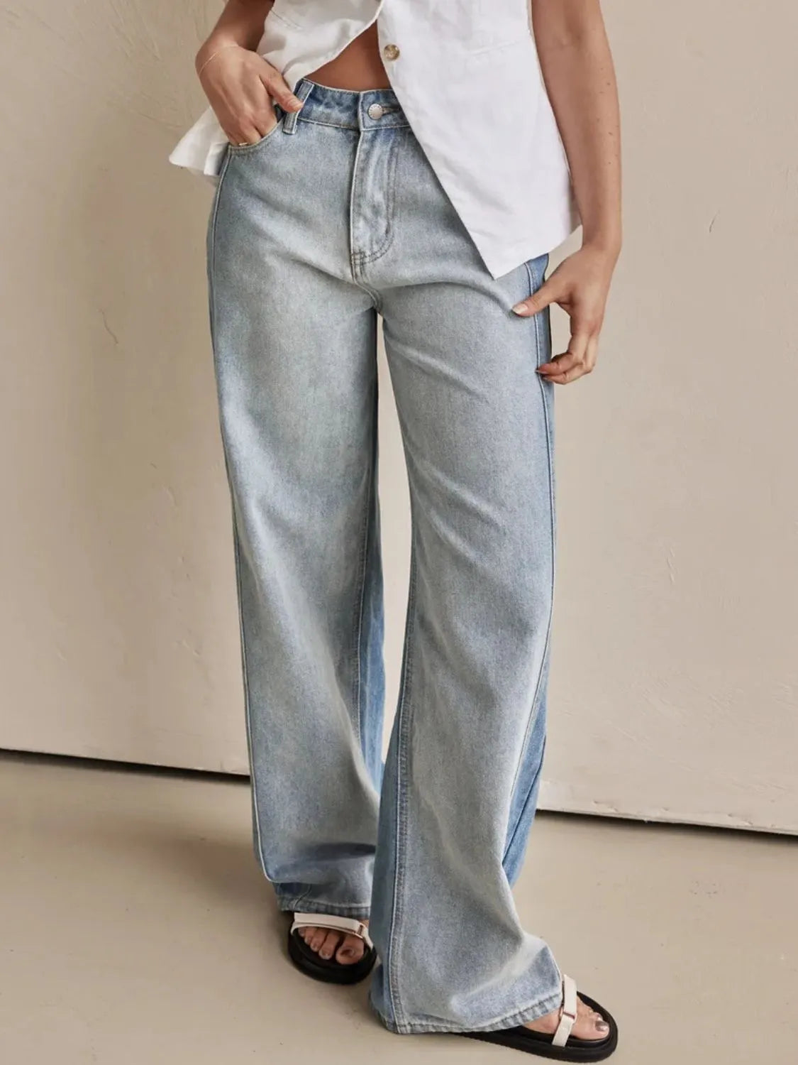 Dagmar – Wide Leg Jeans mit praktischen taschen