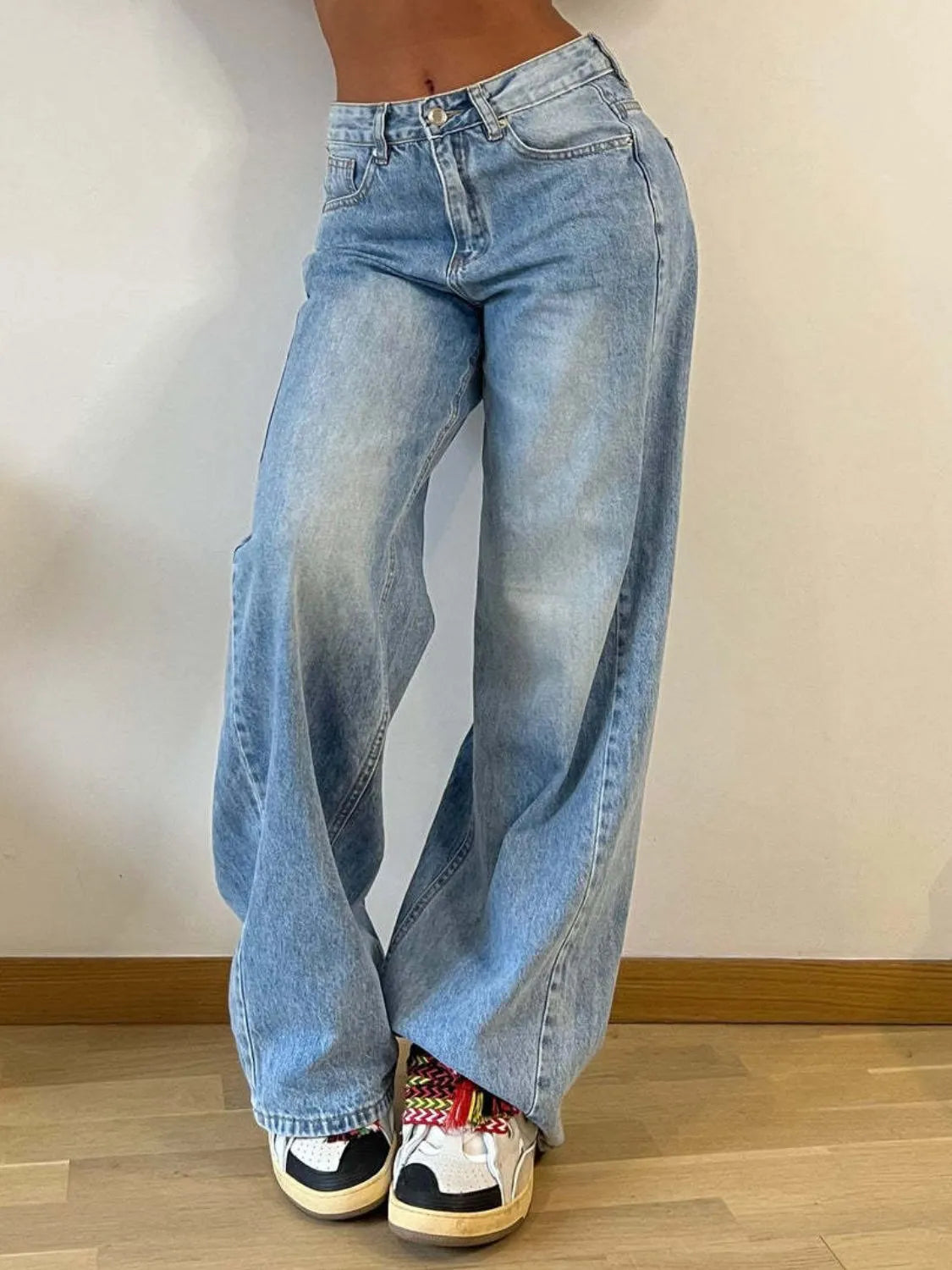Heike – Weite jeans mit taschen und klassischen schnitt