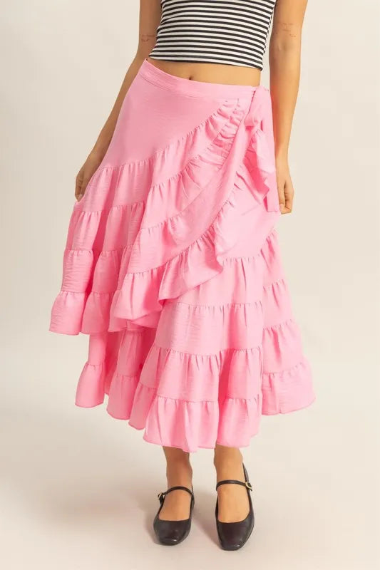 Greta – Verspielter rüschenskirt mit hoher taille