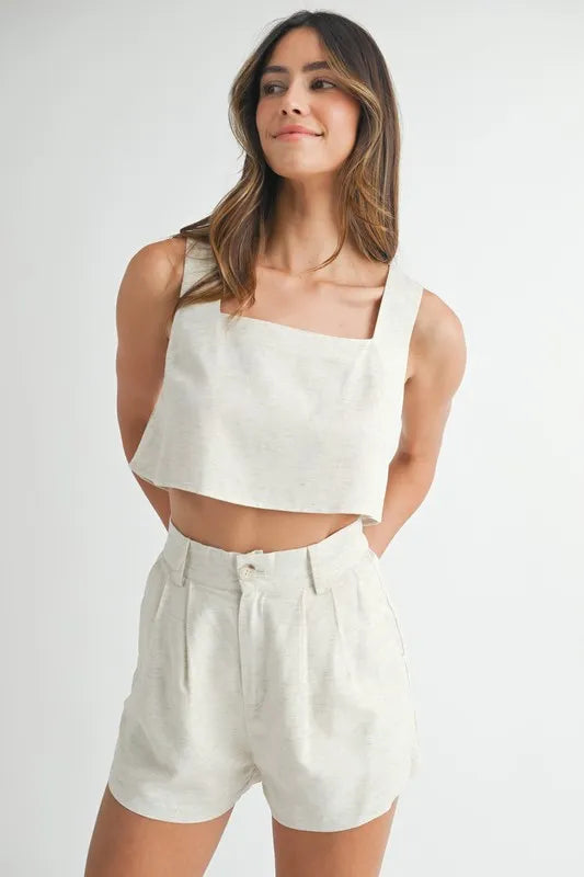 Luisa – MABLE ärmelloses crop top und shorts set für den sommer