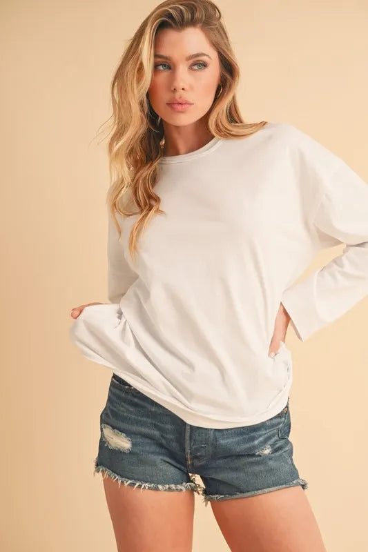 Sophia – Aemi+Co Rundhals Langarmshirt für jeden tag