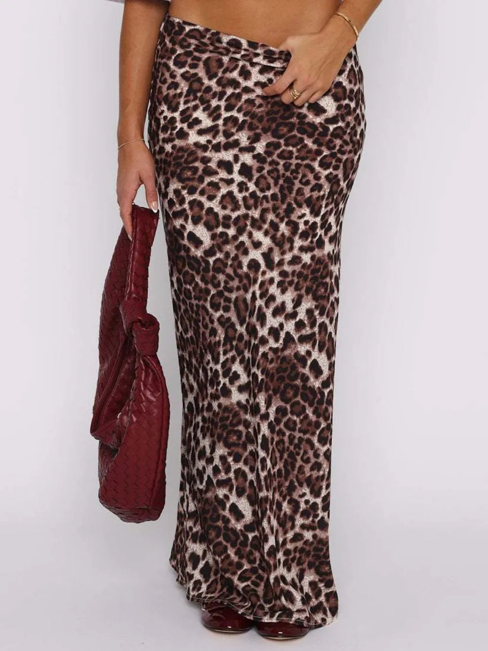 Amelie – Stilvoller Leopard Maxi Skirt für jeden Anlass