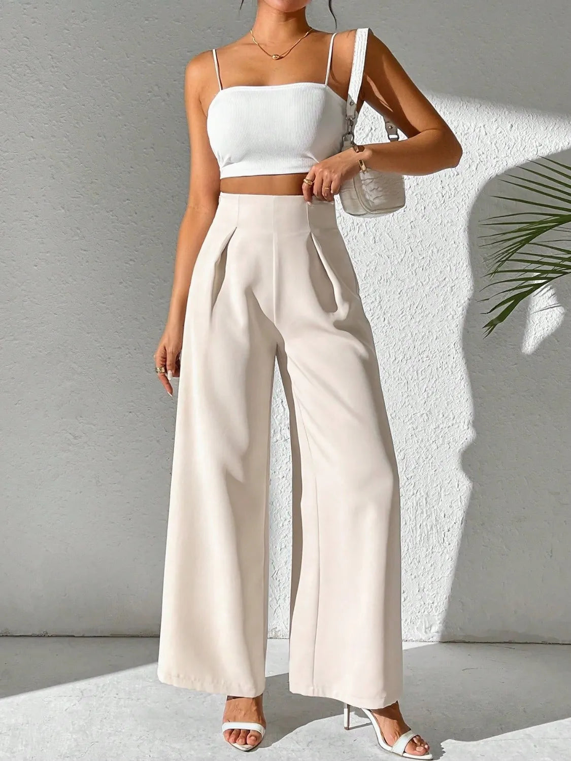 Selina – Weit geschnittene high waist hose für jeden anlass