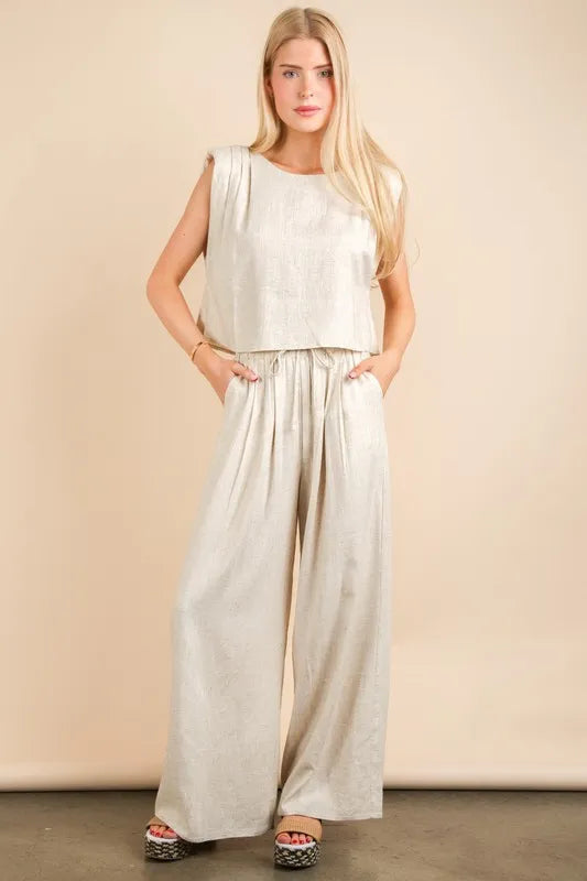Nele – Stilvolles Set mit top und hosen von very j